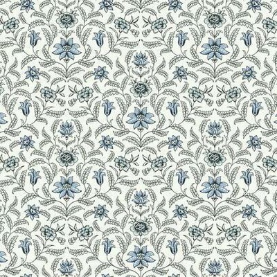 York Wallcovering Vintage Blooms Wallpaper Blue