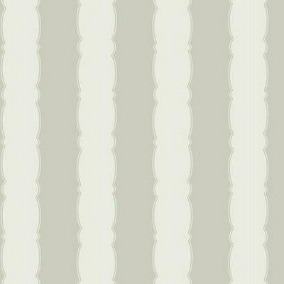 York Wallcovering Scalloped Stripe Wallpaper Gray