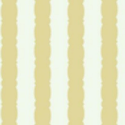 York Wallcovering Scalloped Stripe Wallpaper Yellow