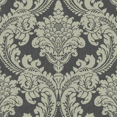 York Wallcovering Tapestry Damask Wallpaper Dark Gray