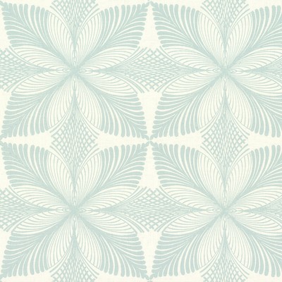 York Wallcovering Roulettes Wallpaper Cream/Lt Blue