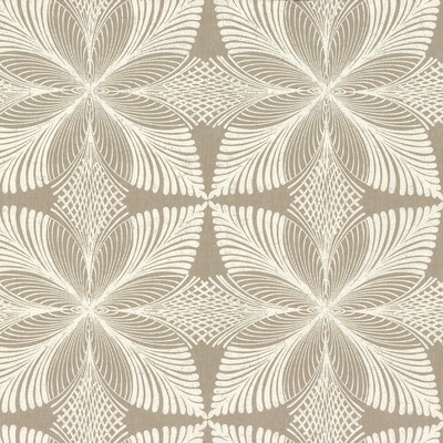 York Wallcovering Roulettes Wallpaper Tan/White