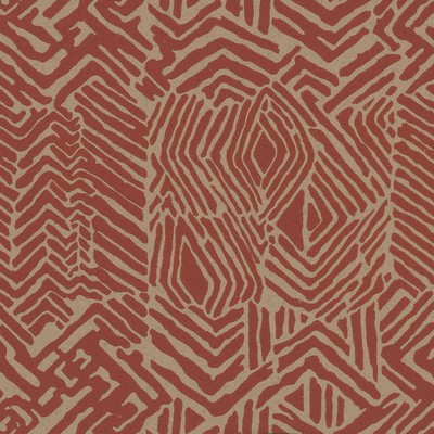 York Wallcovering Tribal Print Wallpaper Red/Tan