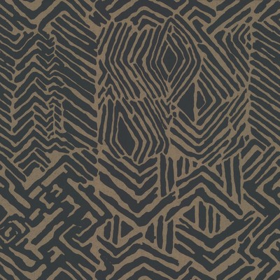 York Wallcovering Tribal Print Wallpaper Black/Brown