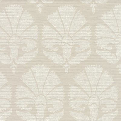 York Wallcovering Ottoman Fans Wallpaper Light Grey