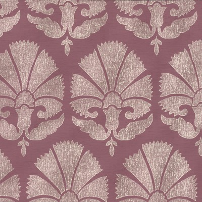 York Wallcovering Ottoman Fans Wallpaper Dark Red
