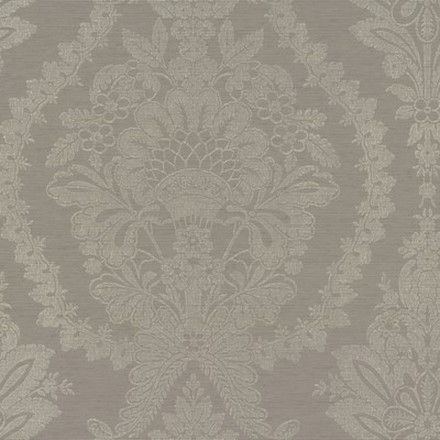 York Wallcovering Heritage Damask Wallpaper Dark Grey