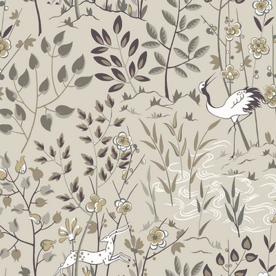 York Wallcovering Aspen Wallpaper Off White