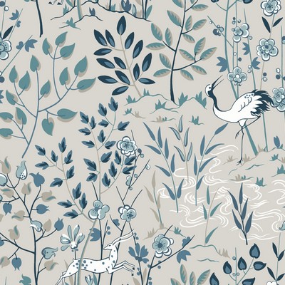 York Wallcovering Aspen Wallpaper Gray
