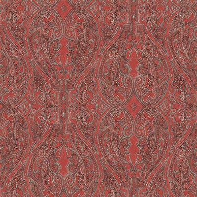 York Wallcovering Ascot Damask Wallpaper Red