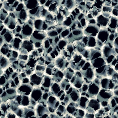 York Wallcovering Leopard Rosettes Wallpaper Blue