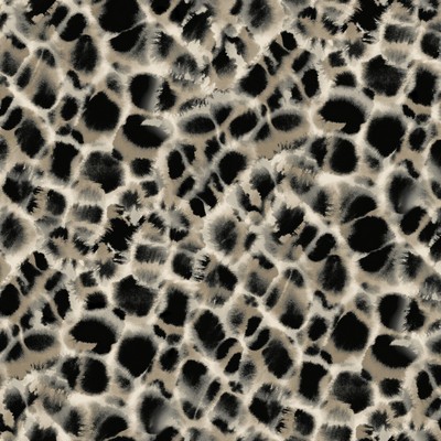 York Wallcovering Leopard Rosettes Wallpaper Black
