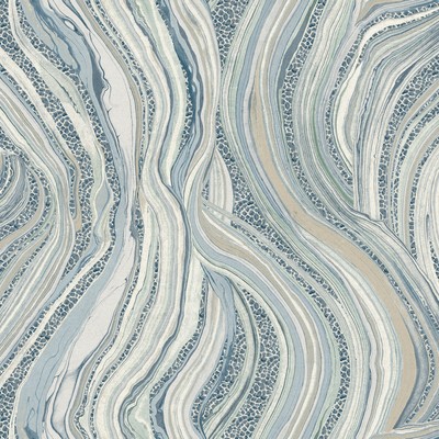 York Wallcovering Streaming Cheetah Wallpaper Blue