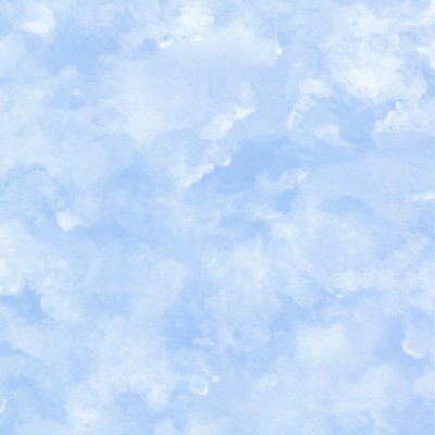York Wallcovering Atrium Clouds Wallpaper Blue