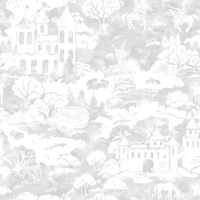 York Wallcovering Quiet Kingdom Wallpaper Grey