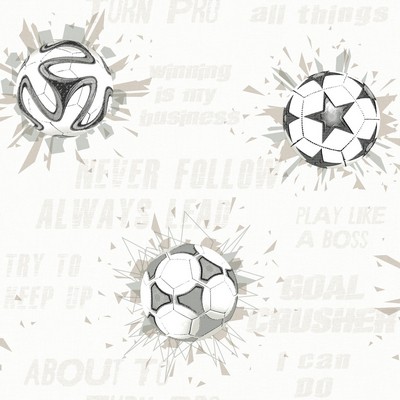 York Wallcovering Soccer Ball Blast Wallpaper Neutral