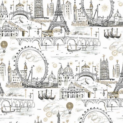 York Wallcovering Novelty Euro Scenic Wallpaper Metallics