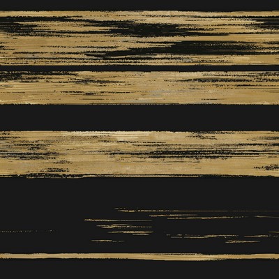 York Wallcovering Horizontal Dry Brush Wallpaper Black/Gold