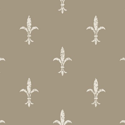 York Wallcovering Fleur De Lis Wallpaper Glint/Cream