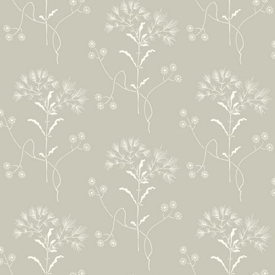 York Wallcovering Wildflower  Cupola (Light Grey)/White