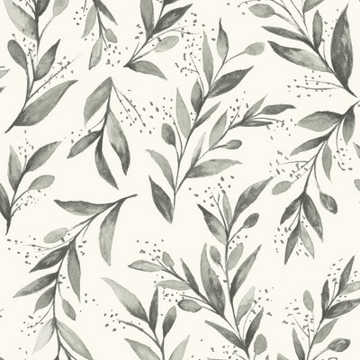 York Wallcovering Olive Branch  Charcoal