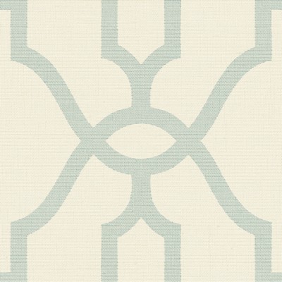 York Wallcovering Woven Trellis  Eggshell Blue on Cream