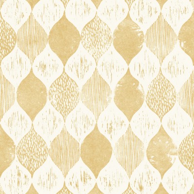 York Wallcovering Woodblock Print  Yellow