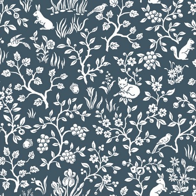 York Wallcovering Fox & Hare  Navy