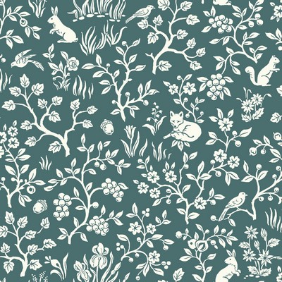 York Wallcovering Fox & Hare  Weekends (Teal)