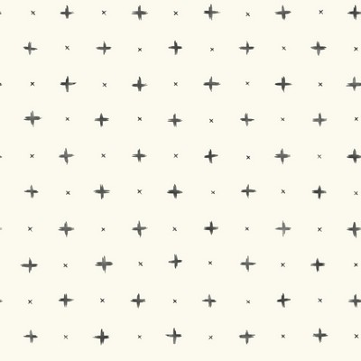 York Wallcovering Cross Stitch Wallpaper Black