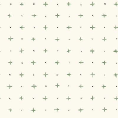 York Wallcovering Cross Stitch Wallpaper Green