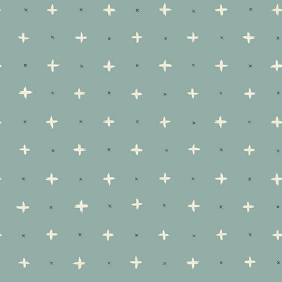 York Wallcovering Cross Stitch Wallpaper Green