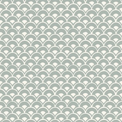 York Wallcovering Stacked Scallops Wallpaper Blue