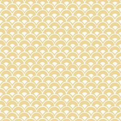 York Wallcovering Stacked Scallops Wallpaper Yellow