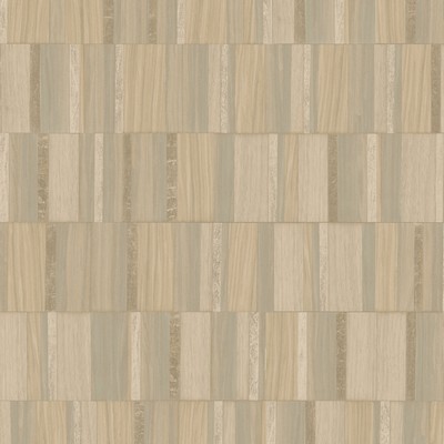 York Wallcovering Gilded Wood Tile Wallpaper Taupe/Blonde Wood