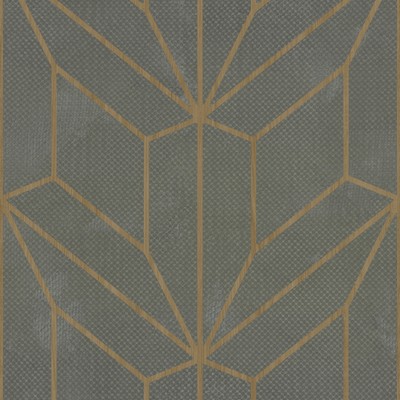 York Wallcovering Hammered Diamond Inlay Wallpaper Grey/Wood