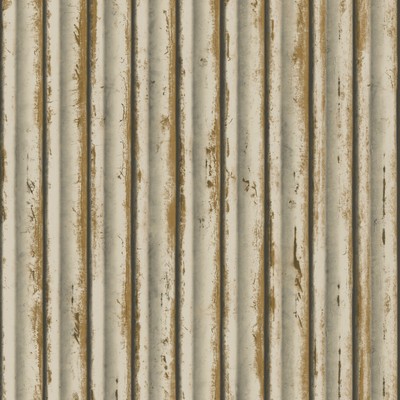 York Wallcovering Weathered Metal Wallpaper Cream/Gold