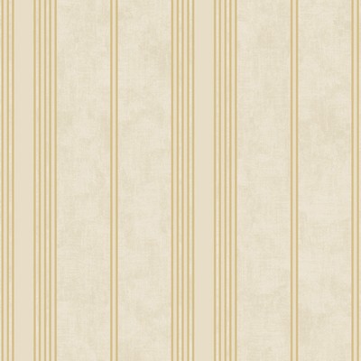 York Wallcovering Mixed Metals Channel Stripe Wallpaper cream/gold