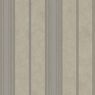 York Wallcovering Mixed Metals Channel Stripe Wallpaper gray/silver
