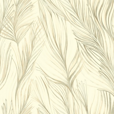 York Wallcovering Peaceful Plume Wallpaper Beige