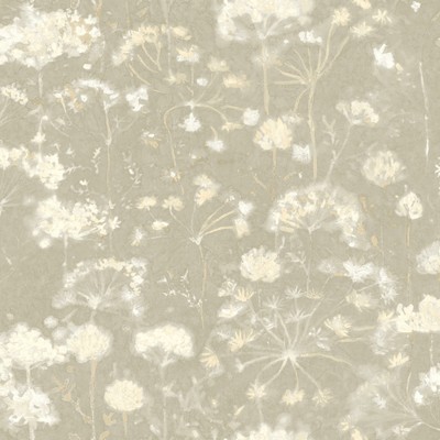 York Wallcovering Botanical Fantasy Wallpaper Light Grey