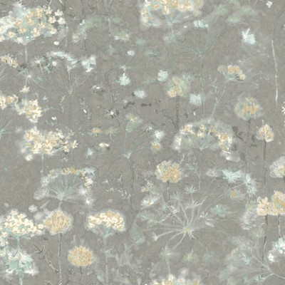 York Wallcovering Botanical Fantasy Wallpaper Grey