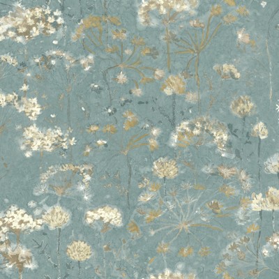 York Wallcovering Botanical Fantasy Wallpaper Blue