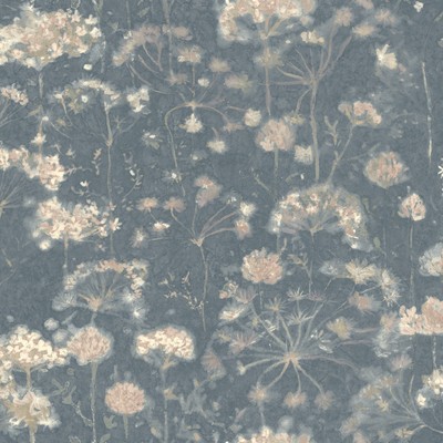 York Wallcovering Botanical Fantasy Wallpaper Dark Blue