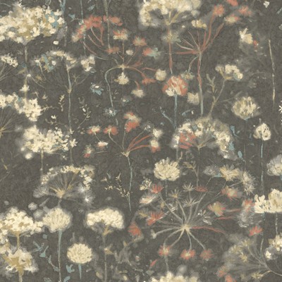 York Wallcovering Botanical Fantasy Wallpaper Black