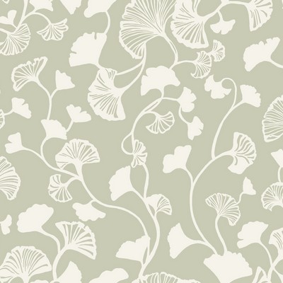 York Wallcovering Gingko Trail Wallpaper Green