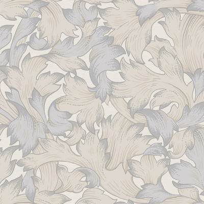 York Wallcovering Acanthus Toss Wallpaper Gray/Beige