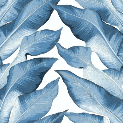 York Wallcovering Beverly Hills Wallpaper White/Blue