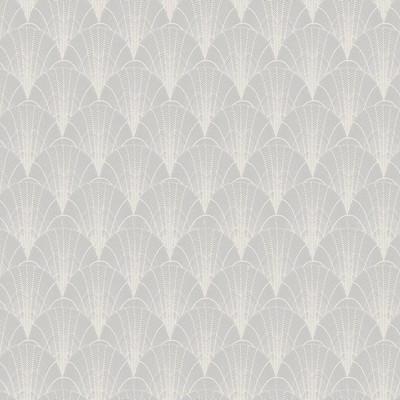 York Wallcovering Scalloped Pearls Wallpaper Gray/White