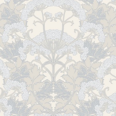 York Wallcovering Yarrow Nouveau Wallpaper Gray/Cream